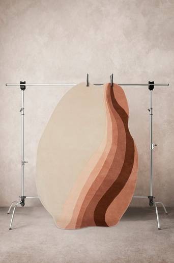 LOGAN asymmetrisk ullmatta 160×230 cm Multi