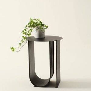 LOSTALLO sidobord ø 40,5 cm Svart