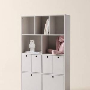 LOUVIERE bokhylla Ljusgreige