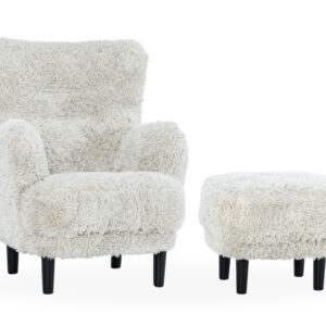LOVA Fåtölj och Fotpall Greige