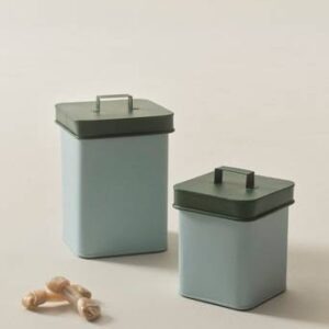 LUCA burk med lock 2-pack Blå/grön