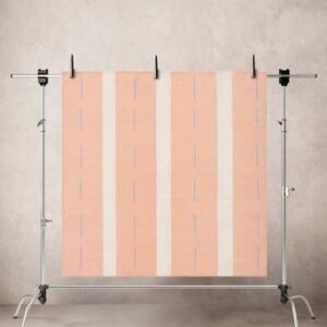 LUNA ROSSA utomhusmatta 180×180 cm Rosa/naturvit/blå