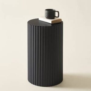 LUNDEN sidobord ø 30 cm – låg Svart