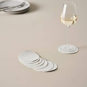 LUNI glasunderlägg 8-pack Silvergrå