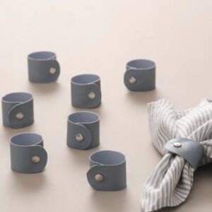 LUNI servettring 8-pack Ljusblå