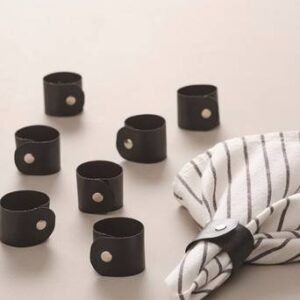 LUNI servettring 8-pack Svart