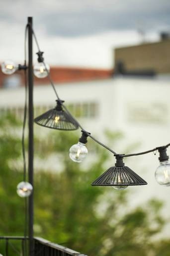 Lampskärm Vide 38 cm Svart