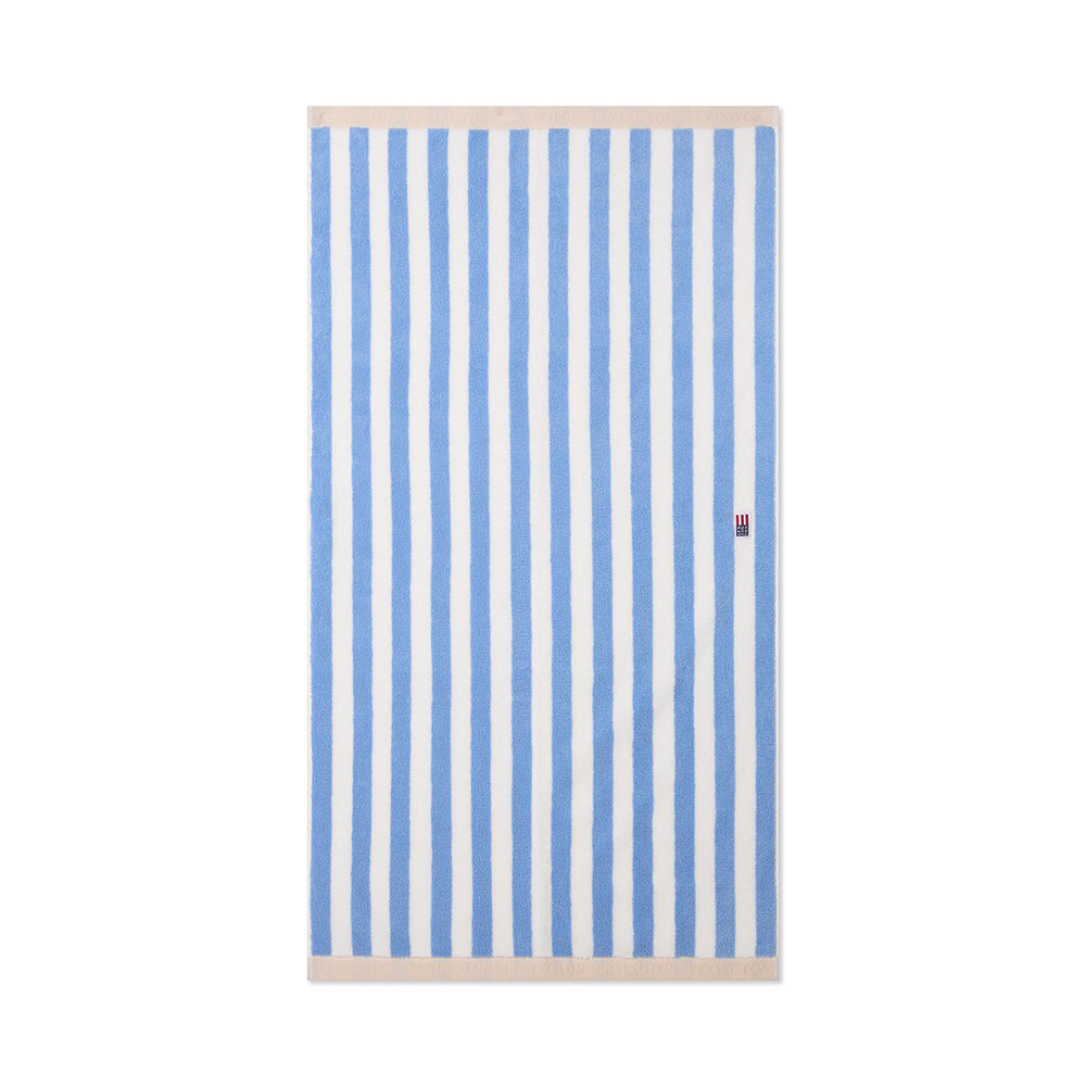 Lexington Block Striped Handduk 70×130 Blå
