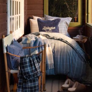 Lexington Checked Cotton Poplin Örngott 65×65 Vit