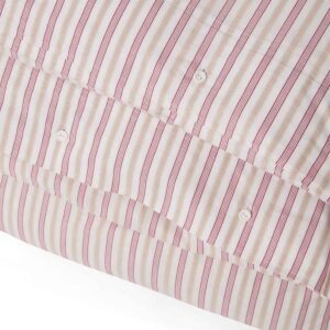 Lexington Dobby Striped Cotton Poplin Påslakanset 220×220 Red/beige/white