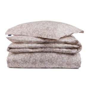 Lexington Fall Leaves Printed Cotton Sateen Påslakanset 150×210 Beige