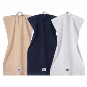 Lexington Herringbone Handduk 2-pack 30×50 Dress Blue