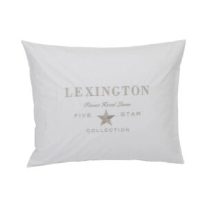 Lexington Hotel Embroidery Örngott 50×60 White / Light Beige