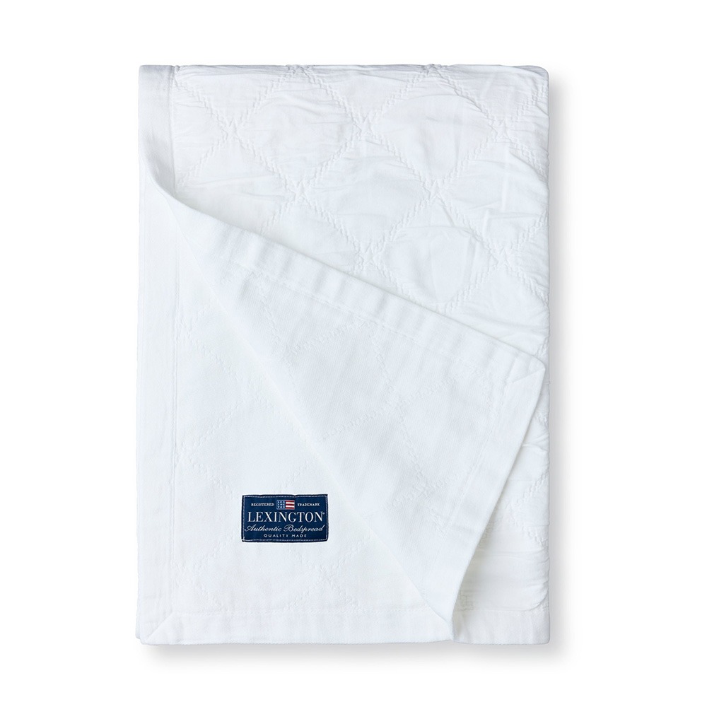 Lexington Signature Star Organic Cotton Quilted Överkast 260×240 Vit