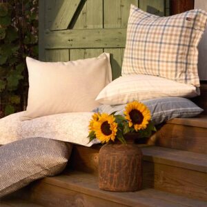 Lexington Striped Lyocell Flannel Påslakanset 150×210 Beige / White