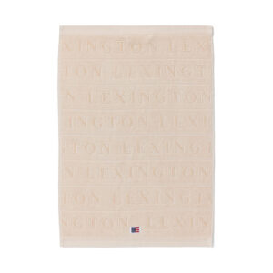 Lexington Velour Jacquard Logo Handduk 100×150 Beige
