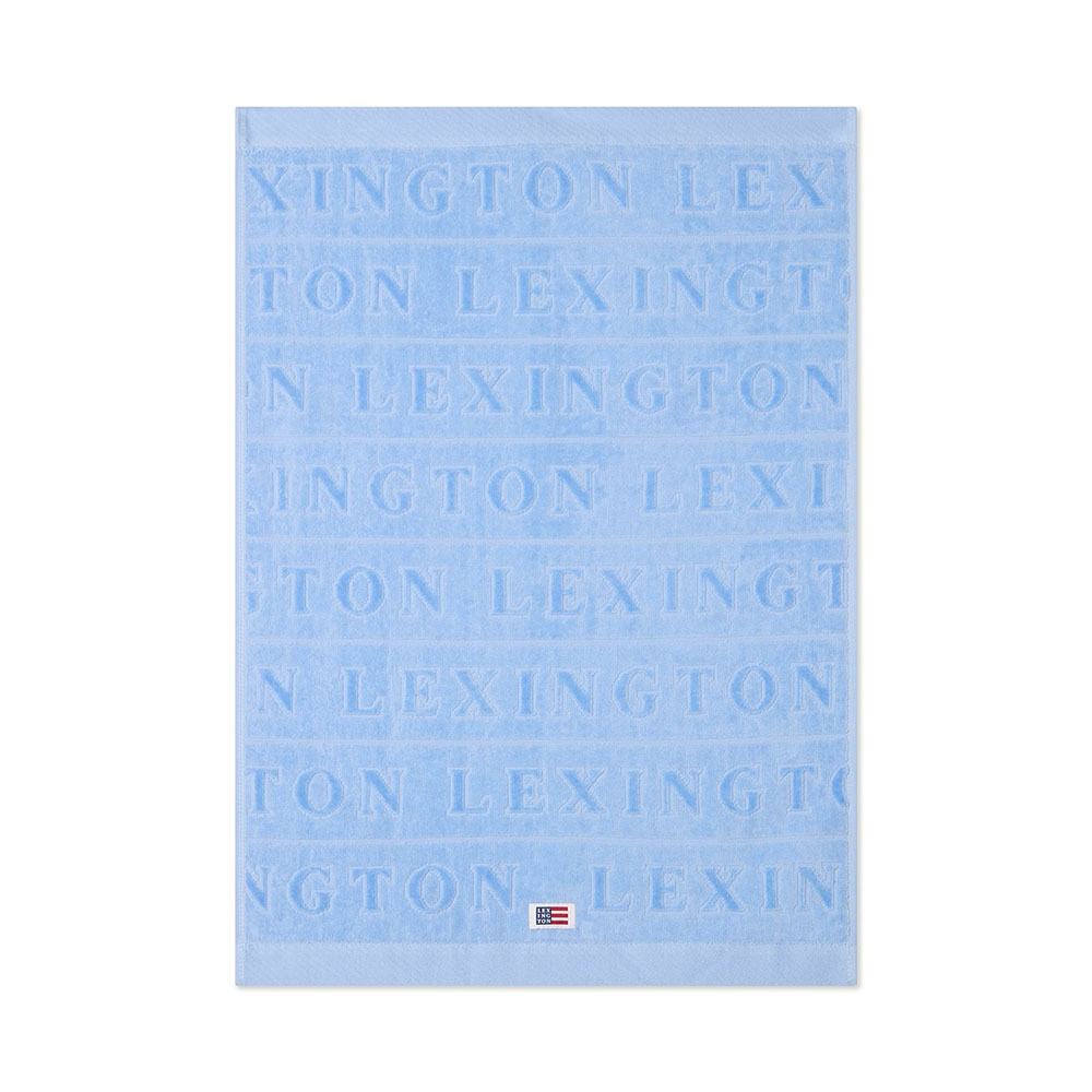 Lexington Velour Jacquard Logo Handduk 100×150 Blå