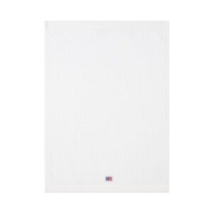 Lexington Velour Jacquard Logo Handduk 30×30 Vit