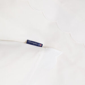 Lexington White Cotton Percale Scallop Wing Örngott 65×65