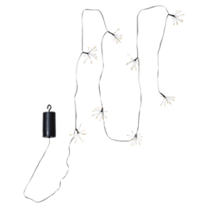 Ljusslinga Dew Drop Flower 2,1m Black