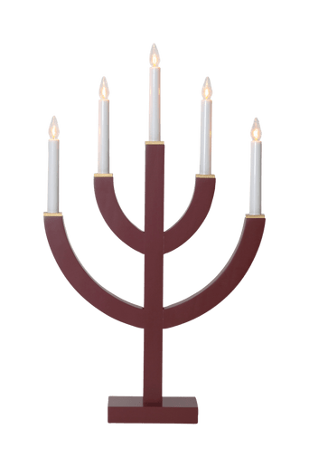 Ljusstake Anno 59 cm Röd