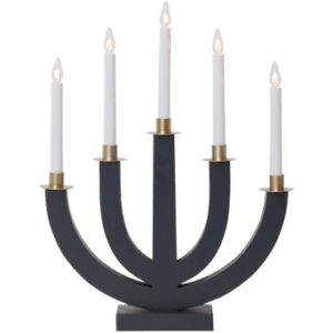 Ljusstake Eli Mörkgrå