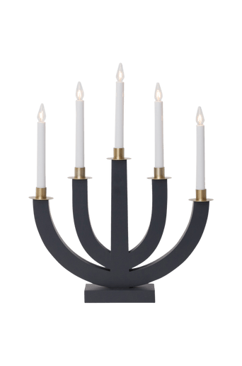 Ljusstake Eli Mörkgrå