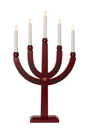 Ljusstake Elias Tradition 61 cm Röd