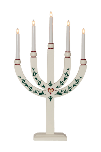 Ljusstake Elias Tradition 61 cm Vit