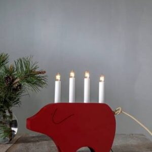 Ljusstake Gry höjd 28 cm Red