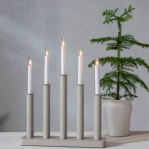 Ljusstake Plate 45cm Beige