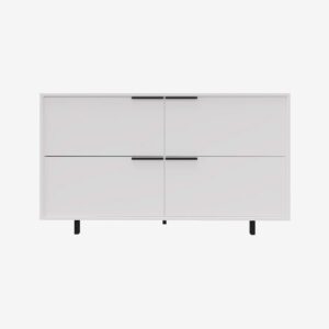 Loft24 – Alberto Sideboard med 4 luckor – Vit – Avlastningsbord & sidobord – Från Homeroom