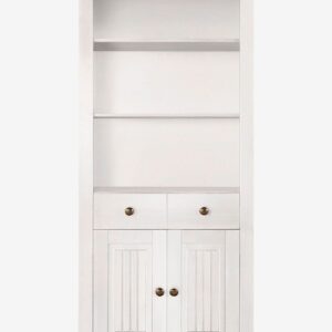 Loft24 – Bokhylla 2 dörrar 1 låda Mille – Vit – Bokhyllor – Från Homeroom