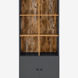 Loft24 – Bokhylla Castor 6 öppna fack 2 dörrar – Flerfärgad – Bokhyllor – Från Homeroom