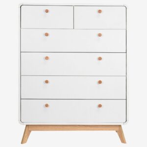 Loft24 – Byrå Cassie 4+2 lådor – Vit – Byråar – Från Homeroom