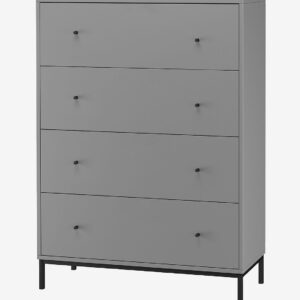 Loft24 – Byrå Celine 4 lådor – Grå – Byråar – Från Homeroom