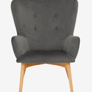 Loft24 – Fåtölj New York, med fotpall – Grå – Fåtöljer – Från Homeroom