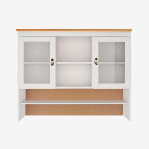 Loft24 – Förvaringsskåp Oslo 2 glasdörrar/öppen – Vit – Skåp – Från Homeroom