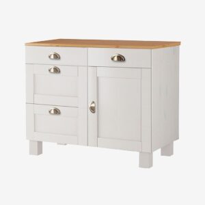 Loft24 – Förvaringsskåp Toscana 1 dörr/4 lådor D:60 – Vit – Skåp – Från Homeroom