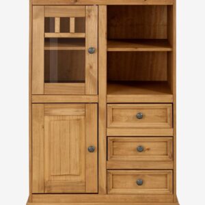 Loft24 – Highboard Melissa Vertico 1 glasdörr/1 trädörr – Brun – Skåp – Från Homeroom