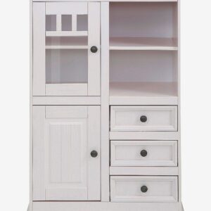 Loft24 – Highboard Melissa Vertico 1 glasdörr/1 trädörr – Vit – Skåp – Från Homeroom