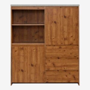 Loft24 – Hög skänk Maribo 2 dörrar/3 lådor – Brun – Skänkar & sideboards – Från Homeroom