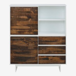 Loft24 – Hög skänk Morgan 2 dörrar/3 lådor – Flerfärgad – Skänkar & sideboards – Från Homeroom