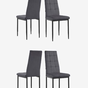 Loft24 – Matstol 4 Pk Becca – Grå – Stolar – Från Homeroom