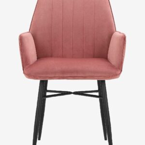 Loft24 – Matstol med armstöd ANZO, 2-pack – Rosa – Karmstolar – Från Homeroom