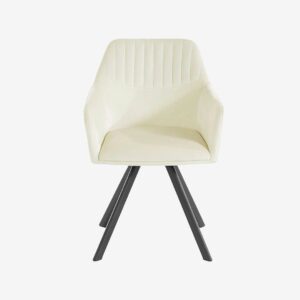 Loft24 – Matstol med armstöd BELLA, 2-pack – Vit – Karmstolar – Från Homeroom