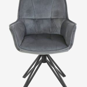 Loft24 – Matstol med armstöd CIANA, 2-pack – Grå – Karmstolar – Från Homeroom