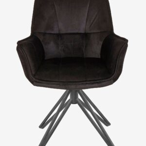 Loft24 – Matstol med armstöd CIANA, 2-pack – Svart – Karmstolar – Från Homeroom