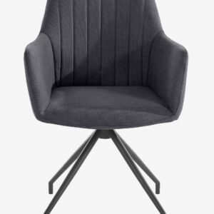 Loft24 – Matstol med armstöd DARCY, 2-pack – Grå – Karmstolar – Från Homeroom