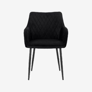 Loft24 – Matstol med armstöd ELVIRA, 2-pack – Svart – Karmstolar – Från Homeroom